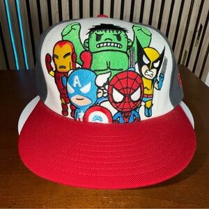 ✅WOW🔥 New Era Marvel Tokidoki Avengers 7 1/8 Hat Cap SuperHero 56.8 cms.like new